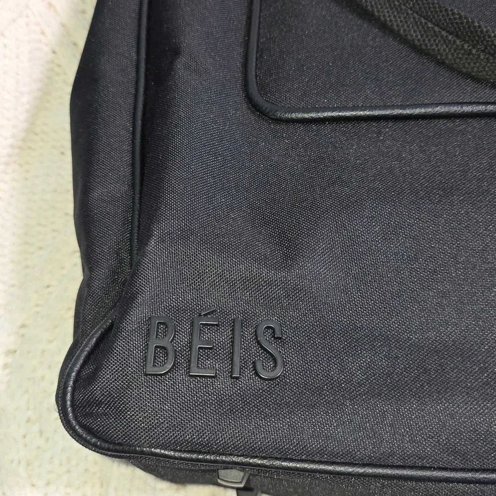 Black Laptop Tote Bag with Shoulder Strap -